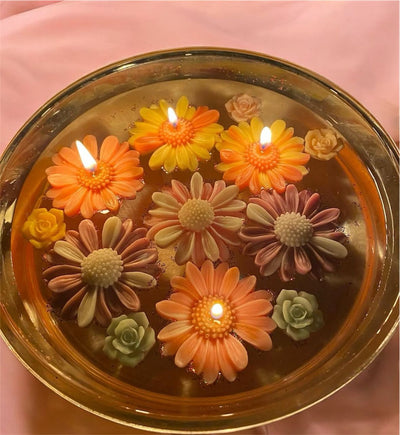 Daisy Floating Candles - Set of 9 pieces (Bowl not included)